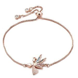 Angel Baby Infant Loss Rose Gold Bracelet